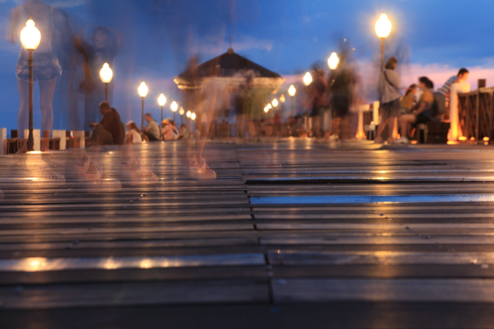 단수이 가교 저녁.JPG : 더위 야행